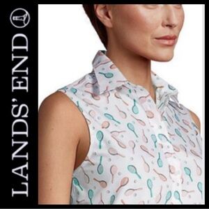 NWOT Lands’ End No Iron Supima Sleeveless Shirt